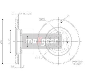 Brzdový kotouč MAXGEAR 19-2217