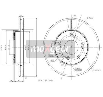 Brzdový kotouč MAXGEAR 19-2218