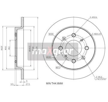 Brzdový kotouč MAXGEAR 19-2228