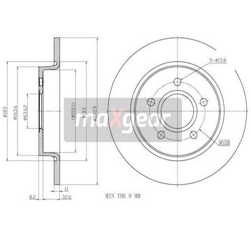 Brzdový kotouč MAXGEAR 19-2233