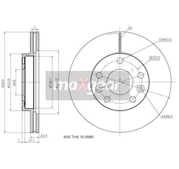 Brzdový kotouč MAXGEAR 19-2236