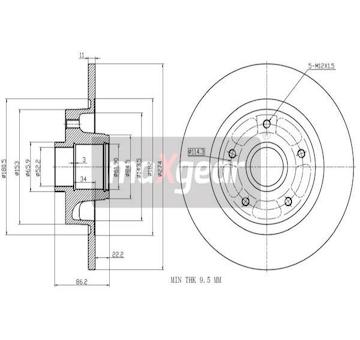 Brzdový kotouč MAXGEAR 19-2243