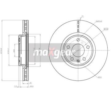 Brzdový kotouč MAXGEAR 19-2252