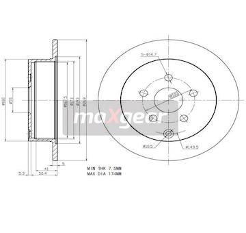 Brzdový kotouč MAXGEAR 19-2266