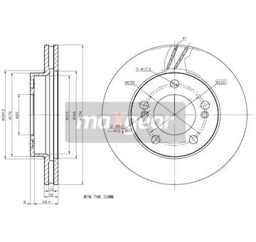Brzdový kotouč MAXGEAR 19-2270