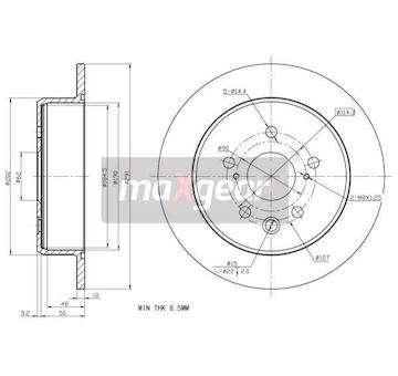 Brzdový kotouč MAXGEAR 19-2278
