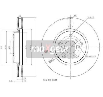Brzdový kotouč MAXGEAR 19-2281