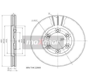 Brzdový kotouč MAXGEAR 19-2299