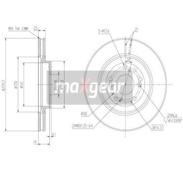 Brzdový kotúč MAXGEAR 19-2301