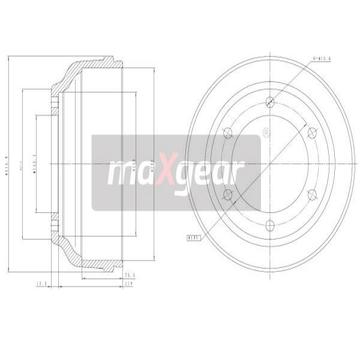 Brzdový buben MAXGEAR 19-2304