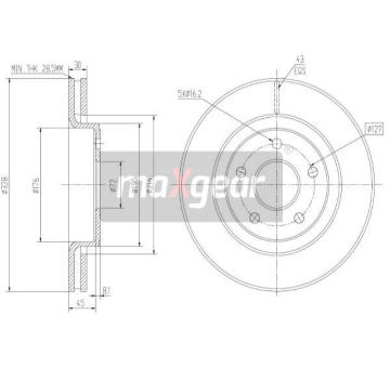 Brzdový kotouč MAXGEAR 19-2323