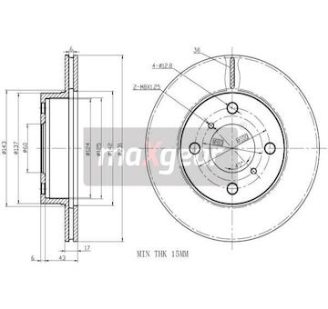 Brzdový kotouč Maxgear 19-2327