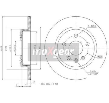 Brzdový kotouč MAXGEAR 19-2333