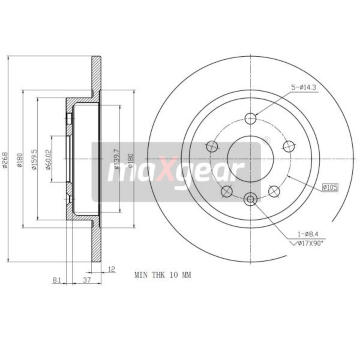 Brzdový kotouč Maxgear 19-2333MAX