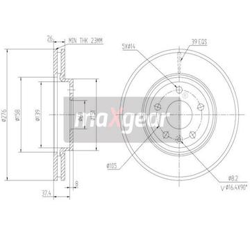 Brzdový kotouč MAXGEAR 19-2334