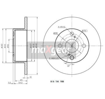 Brzdový kotouč MAXGEAR 19-2344