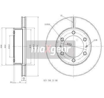 Brzdový kotouč Maxgear 19-2350