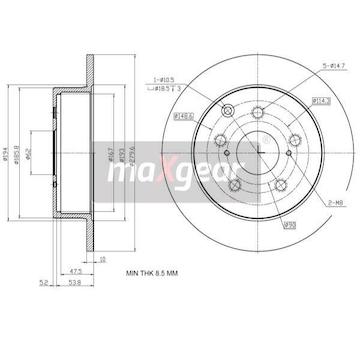 Brzdový kotouč Maxgear 19-2353