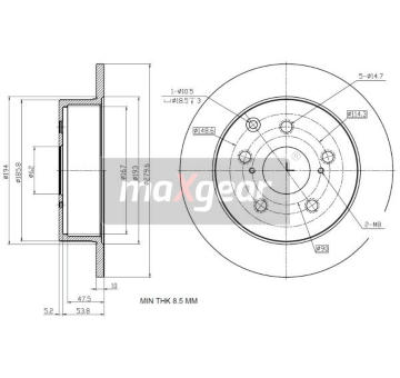 Brzdový kotouč MAXGEAR 19-2353