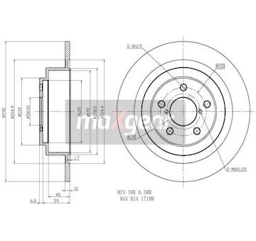 Brzdový kotouč MAXGEAR 19-2357