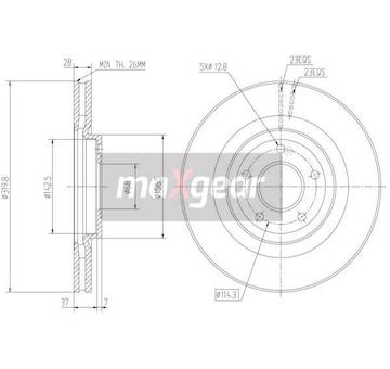 Brzdový kotouč MAXGEAR 19-2364