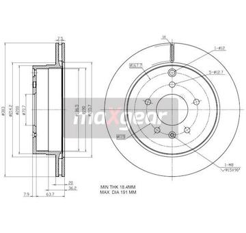 Brzdový kotouč MAXGEAR 19-2370