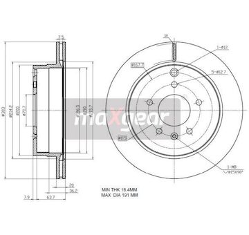 Brzdový kotouč MAXGEAR 19-2370