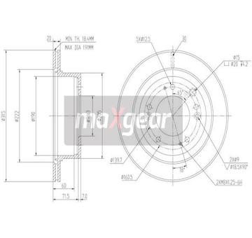 Brzdový kotouč Maxgear 19-2372