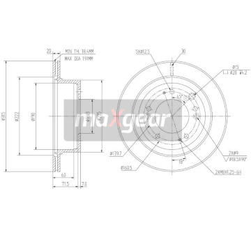 Brzdový kotouč MAXGEAR 19-2372