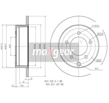 Brzdový kotouč MAXGEAR 19-2389