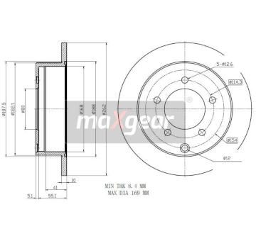 Brzdový kotouč MAXGEAR 19-2389