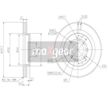 Brzdový kotouč MAXGEAR 19-2400