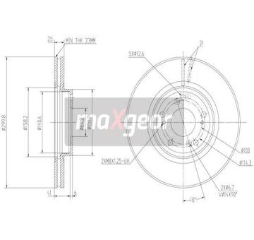 Brzdový kotouč MAXGEAR 19-2401