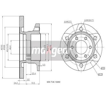 Brzdový kotouč MAXGEAR 19-2405