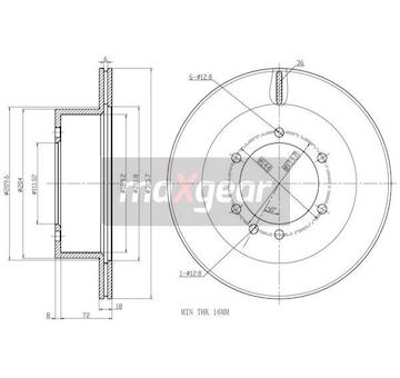 Brzdový kotouč MAXGEAR 19-2408