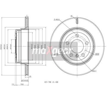 Brzdový kotouč MAXGEAR 19-2411
