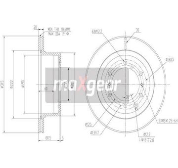 Brzdový kotouč MAXGEAR 19-2438