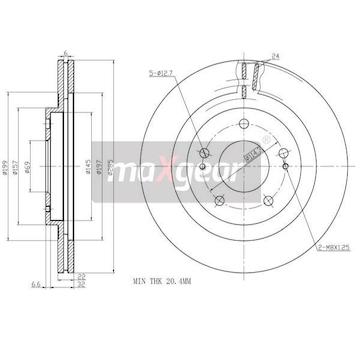 Brzdový kotouč MAXGEAR 19-2445