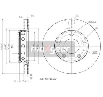 Brzdový kotouč MAXGEAR 19-2450