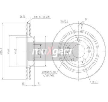 Brzdový kotouč MAXGEAR 19-2458