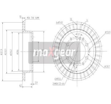 Brzdový kotouč MAXGEAR 19-2464