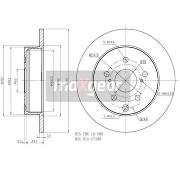 Brzdový kotouč MAXGEAR 19-2466MAX