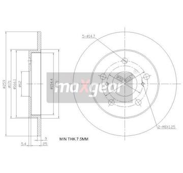 Brzdový kotouč MAXGEAR 19-2467