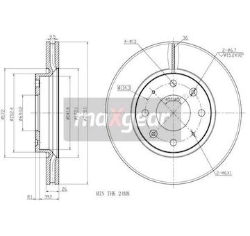 Brzdový kotouč MAXGEAR 19-2475