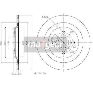 Brzdový kotouč MAXGEAR 19-2477