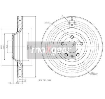 Brzdový kotouč MAXGEAR 19-2492
