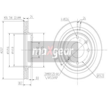 Brzdový kotouč MAXGEAR 19-2502