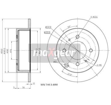 Brzdový kotouč MAXGEAR 19-2507