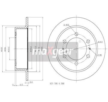 Brzdový kotouč MAXGEAR 19-2526