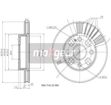 Brzdový kotouč MAXGEAR 19-2540